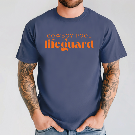 Cowboy Pool Lifeguard Tee - Blue Jean