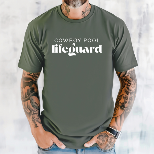 Cowboy Pool Lifeguard Tee - Moss